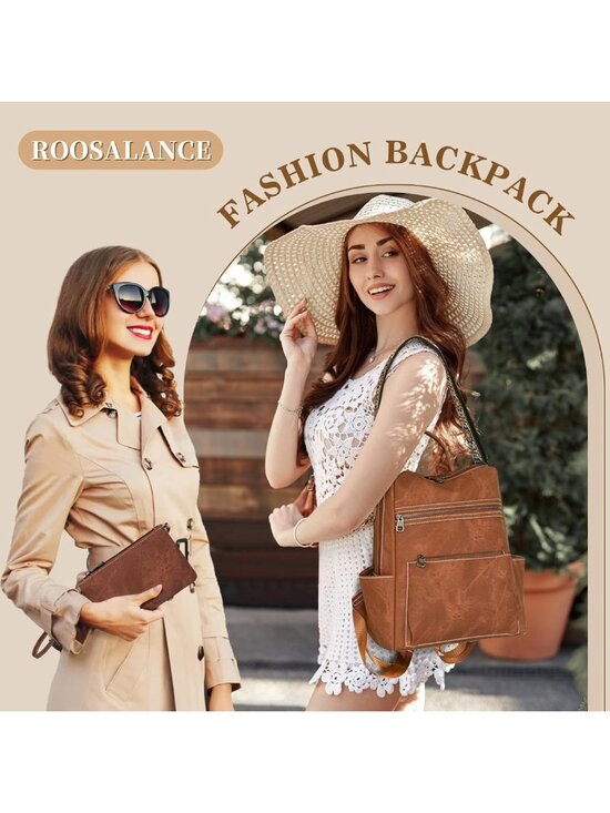 Stylish Waterproof Anti-Theft Backpack Purse for Women, Multi-Pocket Travel Bag main image 4